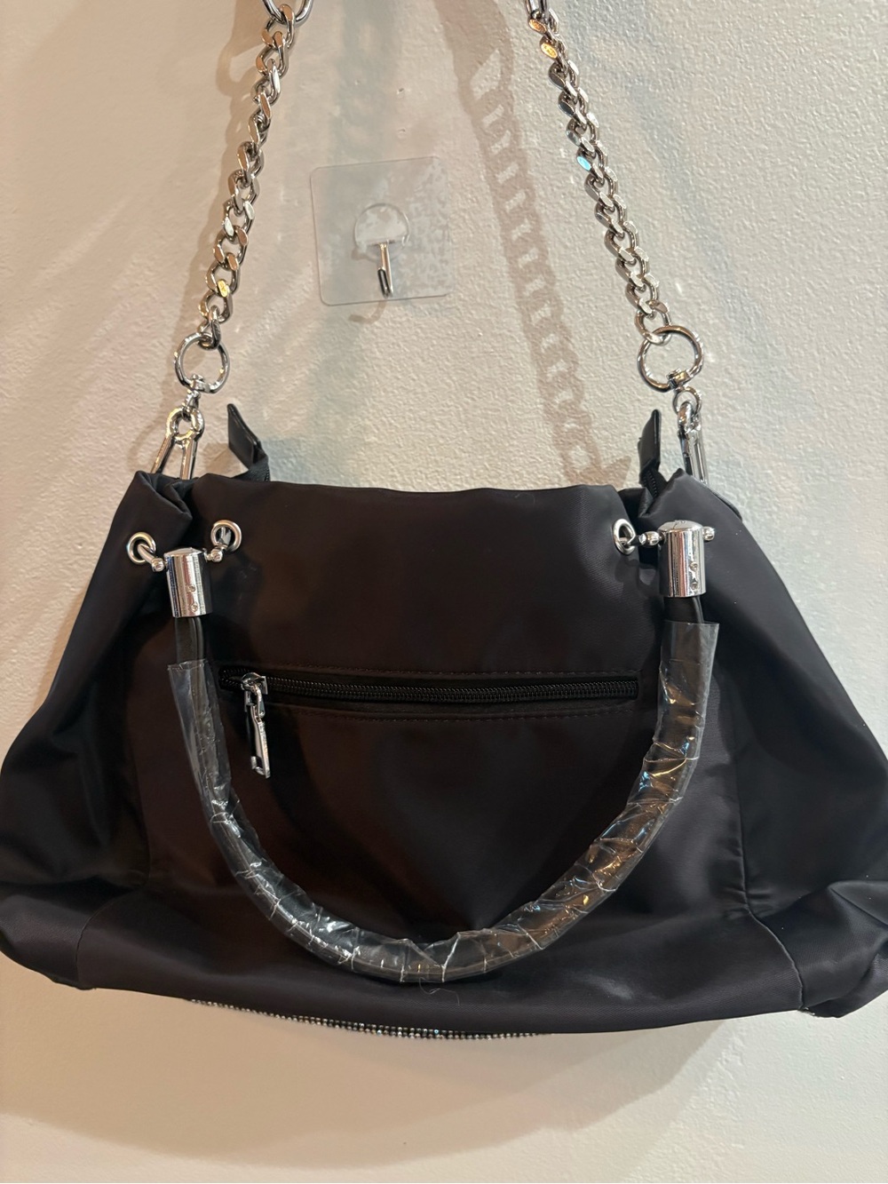 Tingtingyuli Black Rhinestone Accent Satchel NWT - Picture 2 of 4